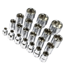 6-32mm 6 Point Metric Hexagonal Hex Socket Sleeve Tool Cr-v 1/2" 3/8" Square Drive Car Repair Tool Ratchet for Hex Bolt Nut